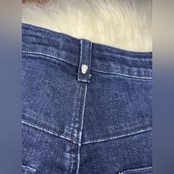 Blackheart Indigo V stitch button fly denim shorts sz 3 - Picture 7 of 10